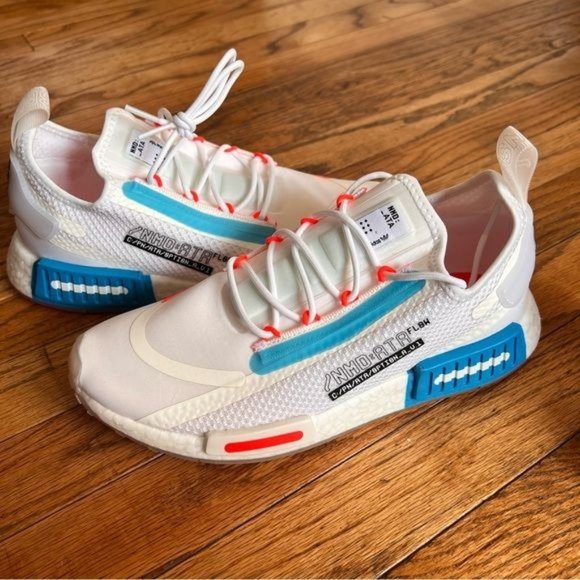 Adidas Mens NMD_R1 Spectoo \'White Shock Blue\' size 7.5 main image 12